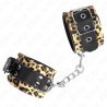 Kink - muñequeras de cuero estilo leopardo ajustable 18-29 cm x 5.5 cm - 2