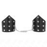 Kink - muñequeras estilo puntiagudo negro con cadena ajustable 17-23 cm x 8.5 cm - 1