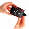 Kink - muñequeras forradas rojo / negro ajustable 17-29 cm x 6 cm - 3