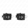 Kink - muñequeras estilo heavy forro negro ajustable 20-30 cm x 6 cm - 1
