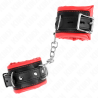 Kink - muñequeras estilo heavy forro rojo ajustable 20-30 cm x 6 cm - 2