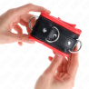 Kink - muñequeras estilo heavy forro rojo ajustable 20-30 cm x 6 cm - 3