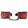 Kink - muñequeras con patrón de diamantes rojo oscuro ajustable 17-26 cm x 5.5 cm - 1