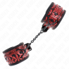 Kink - muñequeras con patrón de diamantes rojo oscuro ajustable 17-26 cm x 5.5 cm - 2
