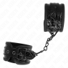 Kink - muñequeras con patrón de diamantes negro ajustable 17-26 cm x 5.5 cm - 2