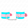Kink - muñequeras chic azul / rosa ajustable 16-28 cm x 5 cm - 1