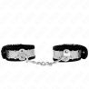 Kink - muñequeras finas negro / plateado 30 x 4 cm - 1