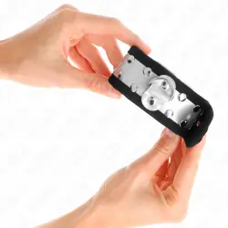 Kink - muñequeras finas negro / plateado 30 x 4 cm Kink - muñequeras finas negro / plateado 30 x 4 cm