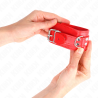 Kink - muñequeras sencillas rojo ajustable 20-23 cm x 5.5 cm - 3