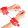 Kink - muñequeras sencillas rojo ajustable 20-23 cm x 5.5 cm - 4