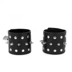 Kink - muñequeras estilo punk con pinchos 25 x 6 cm