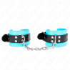 Kink - muñequeras con gancho forro azul ajustable 20-28 cm x 5.5 cm - 1