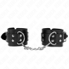 Kink - muñequeras con doble línea de tachuelas negro austable 19-26 cm - 1