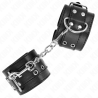 Kink - muñequeras con doble línea de tachuelas negro austable 19-26 cm - 2