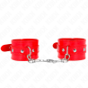 Kink - muñequeras con tachuelas rojo ajustable 23-33 cm - 1