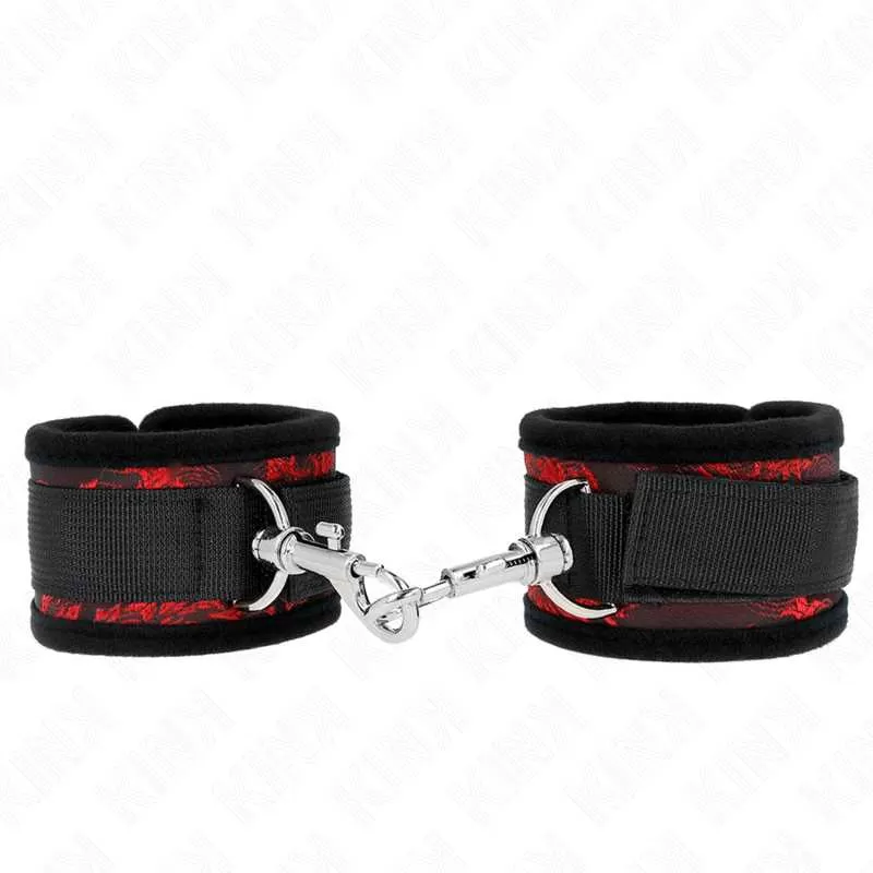 Kink - muñequeras diseño escándalo rojo-negro Kink - muñequeras diseño escándalo rojo-negro
