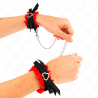 Kink - muñequeras elásticas de encaje con detalle corazón rojo ajustable 22-35 cm - 1