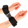 Kink - muñequeras nylon negro modelo 1 ajustable 25-35 cm x 6 cm - 4
