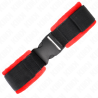 Kink - muñequeras nylon rojo-negro modelo 1 ajustable 25-35 cm x 6 cm - 2