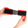 Kink - muñequeras nylon rojo-negro modelo 1 ajustable 25-35 cm x 6 cm - 3