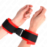 Kink - muñequeras nylon rojo-negro modelo 1 ajustable 25-35 cm x 6 cm - 4
