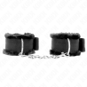 Kink - muñequeras forrada negro ajustable 17-31 cm x 7 cm - 1