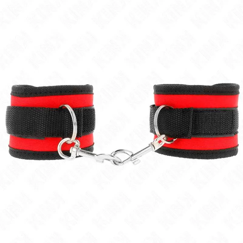 Kink - muñequeras nylon rojo-negro modelo 2 ajustable 18-35 cm x 6 cm Kink - muñequeras nylon rojo-negro modelo 2 ajustable 18-35 cm x 6 cm