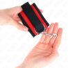 Kink - muñequeras nylon rojo-negro modelo 2 ajustable 18-35 cm x 6 cm - 3