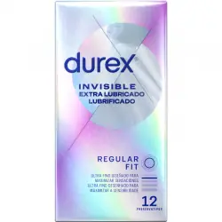 Durex invisible extra lubricado 12 uds
