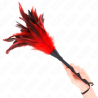 Kink - plumas de pollo para cosquillas con forma cuerno de criada rojo 36 cm - 2