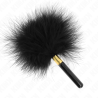 Kink - plumas para cosquillas metal dorado negra 18 cm - 1