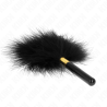 Kink - plumas para cosquillas metal dorado negra 18 cm - 2