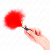 Plumas Kink para cosquillas con metal dorado rojo, sujetas con la mano
