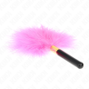 Kink - plumas para cosquillas metal dorado fucsia 18 cm - 2