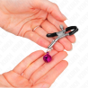 Kink - pinzas para pezones con campanilla violeta 6 cm - 3