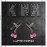 Pinzas Kink con doble campanilla rosa junto a la caja Kink