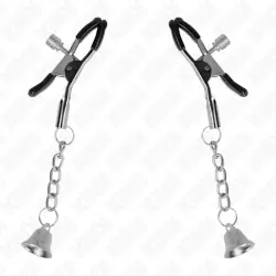 Kink - pinzas para pezones con colgante de campana plateado 6 cm