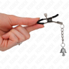 Kink - pinzas para pezones con colgante de campana plateado 6 cm - 4