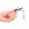 Kink - pinzas para pezones plateadas con colgante de vidrio 6 cm - 4