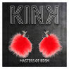 Kink - pinzas para pezones con pluma rojo 7 cm - 5