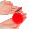 Kink - pinzas para pezones con pompón rojo 6 cm - 3