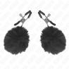 Kink - pinzas para pezones con pompón negro 6 cm - 2