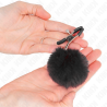 Kink - pinzas para pezones con pompón negro 6 cm - 3