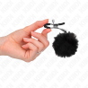 Kink - pinzas para pezones con pompón negro 6 cm - 4