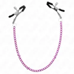 Kink - pinzas para pezones con cadena violeta 30 cm