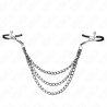 Kink - pinzas para pezones con triple cadena negro 20/23/28 cm - 2