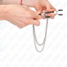 Pinzas Kink con doble cadena gruesa sostenidas con la mano, cadenas colgando