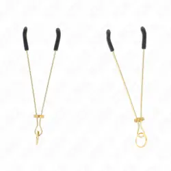 Kink - pinzas para pezones fina dorado 7 cm