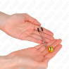 Kink - pinzas para pezones fina con cascabel dorado 7 cm - 3