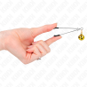 Kink - pinzas para pezones fina con cascabel dorado 7 cm - 4